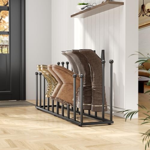 pickpiff Free Standing Shoe Racks - Black Metal Boot Rack Organizer Tall Boots for Dorm Room, Closet, Entryway, Bedroom, Patio Outdoor, Hallway, Black, Shoe Storage Fit for 10 Pairs - color: Black, size: Extra Large for 10 Pairs