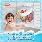 UNEEDE Bath Toy Organizer,4.15 Gallons Bathtub Toy Storage Organizer,Quick Access Bath Toy Holder For Bathtub,Baby Organizer And Storage,Quick Dry Baby Bath Toy Storage For Tub,Mesh Shower Caddy(Gray) - style: Gray