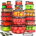 44 Pcs Food Storage Containers with Lids Airtight- (22 Stackable Boxes-22 Lids) Plastic Meal Prep Container for Pantry Kitchen Organization, Microwave, Dishwasher, Freezer Safe -100% Leak Proof - color: 44Pcs