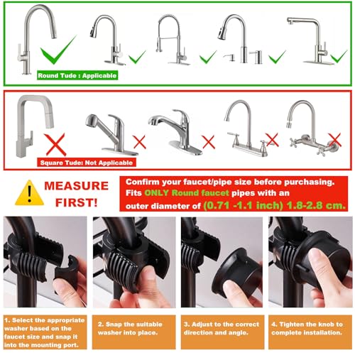 Sink Organizer Rack for Kitchen and Bathroom, 2025 New Stainless Steel Detachable Hanging Faucet Drain Rack with Drip Tray Faucet Sponge Holder for Bathroom, Scrubbers, Soap (Black, Left) - size: Left