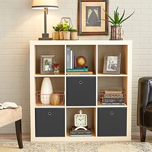 Fabric Cubes Storage Containers ,11 Inch Cloth Storage Cube Foldable Storage Bins Cubes Organizer Baskets with Handles for Shelf,Closet,Nursery,Set of 1,(Grey) - color: Grey, size: 1 pack