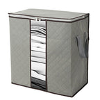 Szxc 2 Pack Foldable Erect Storage Bags Under Bed Closet Organizer 18 x 11 x 19 inch (L x W x H) - for Quilt Blanket Pillow Clothes Bedding - Clear Window & Handles - Easy to Fit 5 Throw Pillows - size: Erect, style: Set of 2