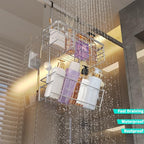 HapiRm Hanging Shower Caddy Organizer - No Drilling Shower Organizer with Inclined Shelf, Rustproof & Waterproof 304 Stainless Steel Bathroom Caddy - Silver - color: Silver-Inclined Shelf