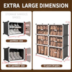MAGINELS Shoe Rack,Expandable Shoe Cabinet Easy to Assemble. Shoe Storage with Door,Entryway, Closets, Hallway, and Bedroom.Accommodates Up to 24 Pairs of Shoes - size: 2 by 6 (24 Pairs)