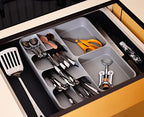 Joseph Joseph DrawerStore Expanding Flatware Cutlery, Utensil & Gadgets Organiser, Expandable in Drawer Space Saving Tray- Grey - size: Expandable, style: Flatware & Utensils Organizer