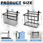 2 Pack Cabinet Door Organizer with Towel Bar, Over The Cabinet Door Storage with Towel Holder for Kitchen Cutting Board,Black