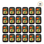 Freshware Meal Prep Containers [15 Pack] 1 Compartment Food Storage Containers with Lids, Bento Box, BPA Free, Stackable, Microwave/Dishwasher/Freezer Safe (28 oz) Black - size: 1-COMP-28OZ-15PK