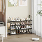 Shoe Rack - 4-Tier Shoe Organizer with Adjustable Shelf Height, Sturdy Shoe Storage Shelf, Perfect for Front Door Entrance, Closet & Entryway, Easy to Assemble, DIY Layering Options (M - 4 Tier) - size: 4 Tiers