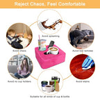 Couch Cup Holder Pillow Tray! Keep Drinks Hand Reach and KeepTemp, Prevent Spills and Use Anywhere. Cup Holder for Couch, Bed, Car, Courtyard, Park, Beach. Pink - color: Pink, size: 9.4" x 9.4" x 3.9"