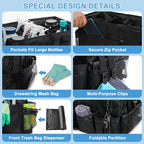 Large Wearable Cleaning Caddy Bags, Cleaning Supplies Organizer with Detachable Divider & Adjustable Shoulder Straps for Housekeepers & Cleaners, 14 inch Black Tool Bag - color: Black
