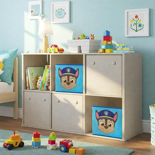 Nickelodeon Paw Patrol Kids Storage Cubes, 2 Pack Foldable Fabric Bins with Handles, Collapsible Organizer Boxes for Bedroom, Playroom & Nursery, Durable Kids Storage Solution - color: Paw Patrol