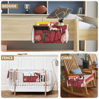 Bedside Caddy Hanging Bunk Bed Caddy Bed Organizer Hanging Pocket with 2 Hooks Bedside Storage Organizer Pocket Bag Holder Cartoon Red Strawberry - color: Cartoon Red Strawberry