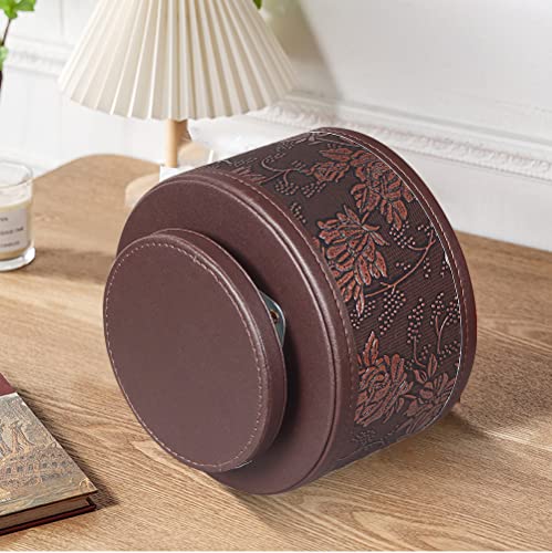 Pen Holder for Desk Organizers and Accessories, 360 Swivel TV Remote Control Holder for Table, Nightstand Organizer Caddy for Art/ Office Supplies/ Stationery, Bedside Decorations for Living Room - color: Retro Flower