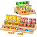 Expandable Can Rack Organizer for Pantry, 3 Tier Wooden Can holder, Canned Goods Organizer Holds Up to 24 Cans Soda, Cannd Food Storage Display for Cabinet, Pantry, Kicthen Countertop