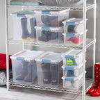 Sterilite 36-Pack Latching Box, Under Bed Storage Bins with Lids, Clear Plastic, 6 Quart - Heavy-Duty Organizing Containers for Closet, Bathroom, and Office - size: 6 Quart, style: 36 Pack