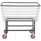 VEVOR Wire Laundry Cart, 3.8Bushel Wire Laundry Basket with Wheels, 32.5''x21.3''x29.9'', Commercial Laundry Basket, Steel Frame with Chrome Finish, 4'' Casters, Wire Cart for Laundry - size: 3.8 Bushel--32.5''x21.3''x29.9''