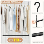 STORAGE MANIAC Adjustable Closet Rod Extender, Heavy Duty Space-Saving Clothes Hanging Bar, Double Rod Organizer, Black, 1 Pack - style: 1 Pack Black