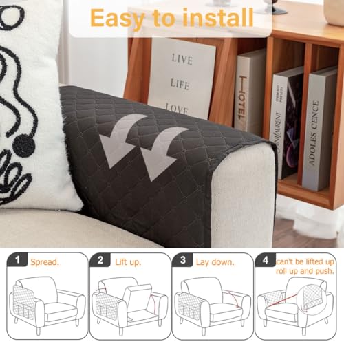 Sofa Armrest Organizer Waterproof Armchair Caddy for Couch Remote Control Holder for Recliner Non Slip Recliner Caddy with 6 Pockets for Magazine, Tablet, Phone, iPad, Black - color: Black