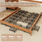 Under Bed Storage on Wheels, Upgraded 31.5 inch Large Rolling Under Bed Storage, Metal Foldable Underbed Drawers Organizer Tool-free Assembly Underbed Shoes Clothes Organize - size: 1 Pack (31.5×15.7")