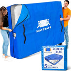 Nordic Elk Mattress Bags for Moving and Storage (Queen) Heavy Duty Moving Supplies, 8 Sturdy Handles, Strong Zipper, Mattress Cover Queen Size Bed Bags, Storage Cover Essentials Packing Protector - size: Queen