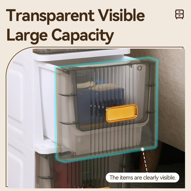 LDQ Slim Storage Cabinet with Drawers - Durable Waterproof PP Organizer for Bathroom/Kitchen/Health - Small Spaces, Snacks, Display & Retail (6layers) - size: 6layers