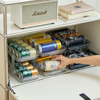 2 Pack Soda Can Dispenser for Refrigerator,Adjustable Width Soda Can Organizer,Stackable Drink Organizer for Fridge,Pantry,Cabinet,Soda Holder for Refrigerator