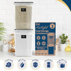 Reli. 8.5L Airtight Food Storage Containers with Lids (2 Sets) Kitchen Organizers and Storage Containers, Pantry Organizers | BPA Free Plastic XXL Set w/ 2 Measuring Cups, 6 Labels, Pen