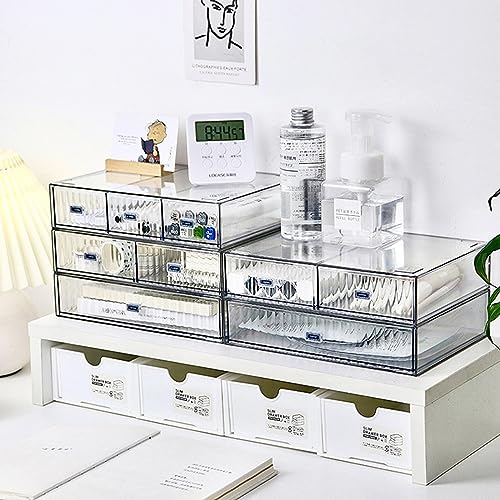 Desk Drawer Organizer, Stackable Office Supplies Desk Organizer, Plastic Plastic Storage Drawer, Desk Grocery Organizer For Stationery/Office Supplies (Clear, 1 Compartment) - color: Clear, size: 1drawers