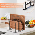 5-Slot Cutting Board Organizer, Bakeware Organizer, and Kitchen Cabinet Organizer for Baking Trays and Cookie Sheets (2pcs 5 Slots for one size) - size: 2pcs 5 Slots for one size