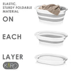KARO DAILY - Collapsible Foldable Multi-Functional Laundry Basket – Durable & Sturdy Plastic Storage Bin, Space-Saving Organizer for Laundry, Groceries, Camping & Travel