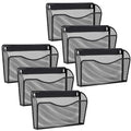 Gawerk 6 Pack Wall File Organizer, Mesh Wall File Pocket Mail Organizer Hanging Metal Vertical Wall Mounted File Holder for Office/Home - size: 6 Pack Wall Mounted