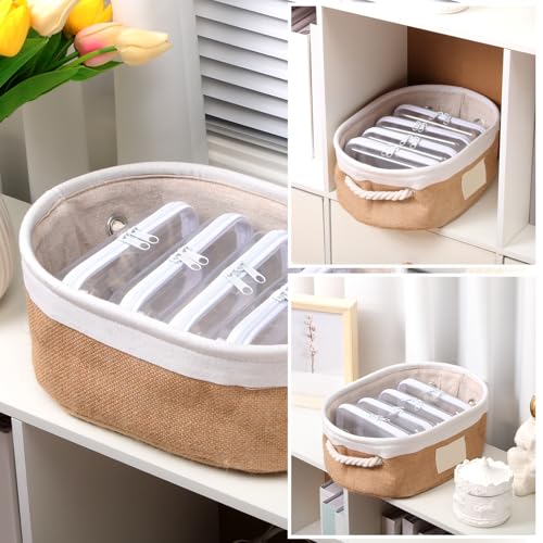 Sanwuta 6 Pcs Clear Hard Zipper Case Plastic Zipper Pouches Transparent Makeup Bag Pencil Case Pouches Toiletry Diaper Bag for Travel Toy Storage Organizer Bins(White,7.48 x 3.94 x 2 Inch) - color: White, size: 7.48 x 3.94 x 2 Inch