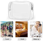 Tergy 50 Packs Clear Cosmetics Bags for Women Men Waterproof Toiletry Bags PVC Makeup Bags Organizer Case with Zipper for Travel Bathroom (50 White) - color: 50 White