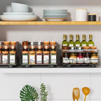 RCHYFEED Pull Out Spice Rack Organizer for Cabinet,Slide out Spice Organization for Inside Cabinets,Heavy Duty Seasoning Organizer Fits Kitchen and Pantry,Sauces,Canned (10.5''Wx10.5''Dx2.5''H) - size: 1 Tier-10.5''Wx10.5''Dx2.5''H