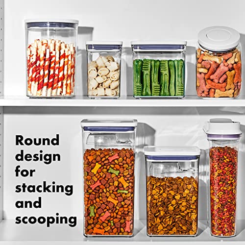 OXO Good Grips Pet POP Container – 3.3 Qt/3.1 L |Ideal for up to 3lbs of Dog Food or 2.5lbs of Cat Food | Airtight Dog and Cat Food Storage Container | BPA Free - size: Pet POP 3.3 Qt