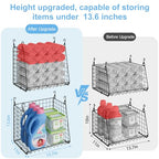 3-Pack Extra-Tall 13.6'' Hanging Laundry Basket Organizer, Foldable Wire Shelf with 360° Rotating Hooks & Reinforced Height - Durable Space-Saving Laundry Room & Closet Organizer, Black Patent - size: 3-Pack 13.9*11.1*40.6inch