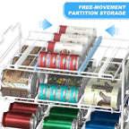 4 Tiers Stackable Can Rack Organizer, Wear-resistant Upgrade Beverage Food Can Dispenser Holder Holds up to 48 Cans for Kitchen Cabinet and Pantry (White) - color: white