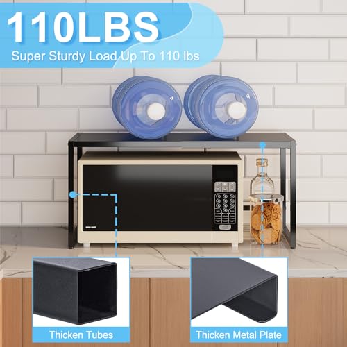 Expandable Metal Storage Shelves, 110LBS Heavy Duty Shelving Units and Storage For Pots Pans Small Appliances, Adjustable Metal Storage Shelf Rack For Kitchen Cabinets Closet Pantry Warehouse Garage - size: 1 Tier：11.8"D x 28.9"W x 16.3"H