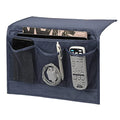 Surblue Bedside Caddy 4 Pockets Bedside Storage Organizer for TV Remote Control Phone Glasses Magazine (Navy) - color: Navy
