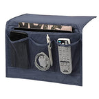 Surblue Bedside Caddy 4 Pockets Bedside Storage Organizer for TV Remote Control Phone Glasses Magazine (Navy) - color: Navy