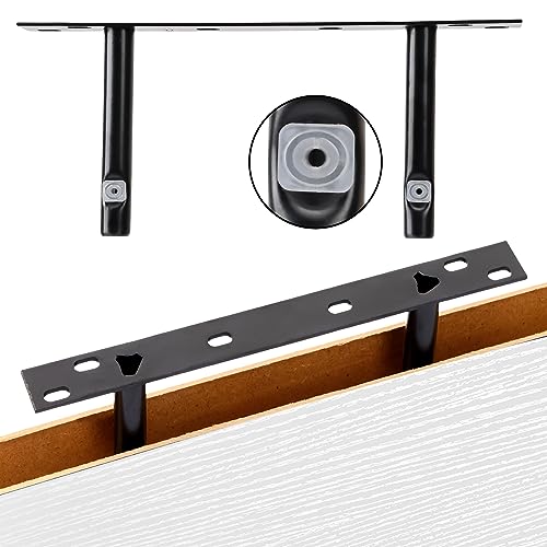 Fixwal White Shelves for Wall, 15.8in Rustic Wood Finish Floating Wall Shelves Set of 4, Shelves for Wall Decor, with Invisible Brackets for Bathroom, Living Room,Bedroom and Kitchen - color: White