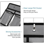 SAVERHO 42 Pocket Classroom Pocket Chart for Cell Phones and Calculator,Clear Cellphone Pocket Chart for Classroom with Number Sticker and hooks (Grey-42 Pockets) - color: Grey-1pack of 42pockets