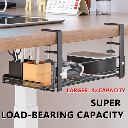 Under Desk Cable Management Tray Cord Wire Shelf Organizer (Medium) - size: Medium