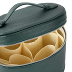 Makeup Bag Vanity Case Cosmetic Bag with Removable Divider Travel Toiletry Bag for Women Portable Make up Box Organizer, Green - color: Green