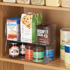 iDesign Stackable Open-Front Storage Bins for Kitchen and Pantry Organization - Set of 3 - Clear - style: Pack of 3