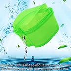 Keedolla Denture Cups for Soaking Dentures, Denture Cleaning Case Retainer Container Mouth Guard Bath Box Holder Case with Brush for Night Guard, Gum Shields and Dental Appliances - color: Green
