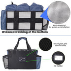 Large Wearable Cleaning Caddy Bag with Detachable Divider, Cleaning Organizer with Handles, Cleaning Supply Tote with Adjustable Shoulder Strap&Waist Belt for Cleaners & Housekeeper (Blue) - color: Blue
