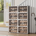 MAGINELS Shoe Rack,Expandable Shoe Cabinet Easy to Assemble. Shoe Storage with Door,Entryway, Closets, Hallway, and Bedroom.Accommodates Up to 32 Pairs of Shoes. - size: 2 by 8 (32 Pairs)