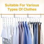 HOUSE DAY Space Saving Hangers for Clothes 12 Pack, Heavy Duty Hanger Organizer 30 Lbs Capacity, Metal Magic Hanger, Sturdy Multi Hangers, Closet Space Saver Closet Organizers and Storage - size: 12 Pack