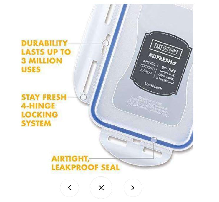 Lock & Lock Storage Bins Food Storage Container with Flip-top lids (Small) - size: Small